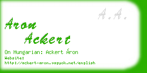 aron ackert business card